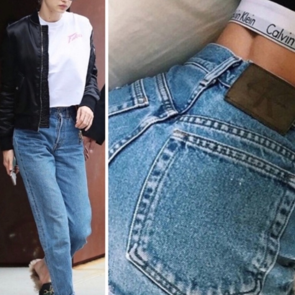 CK | 90's VTG High Rise Quality Denim Tapered Mom Jeans